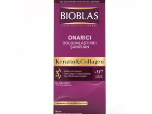 Shampoing Bioblas Kératine & Collagène 360 ml – Réparateur Volume & Force
